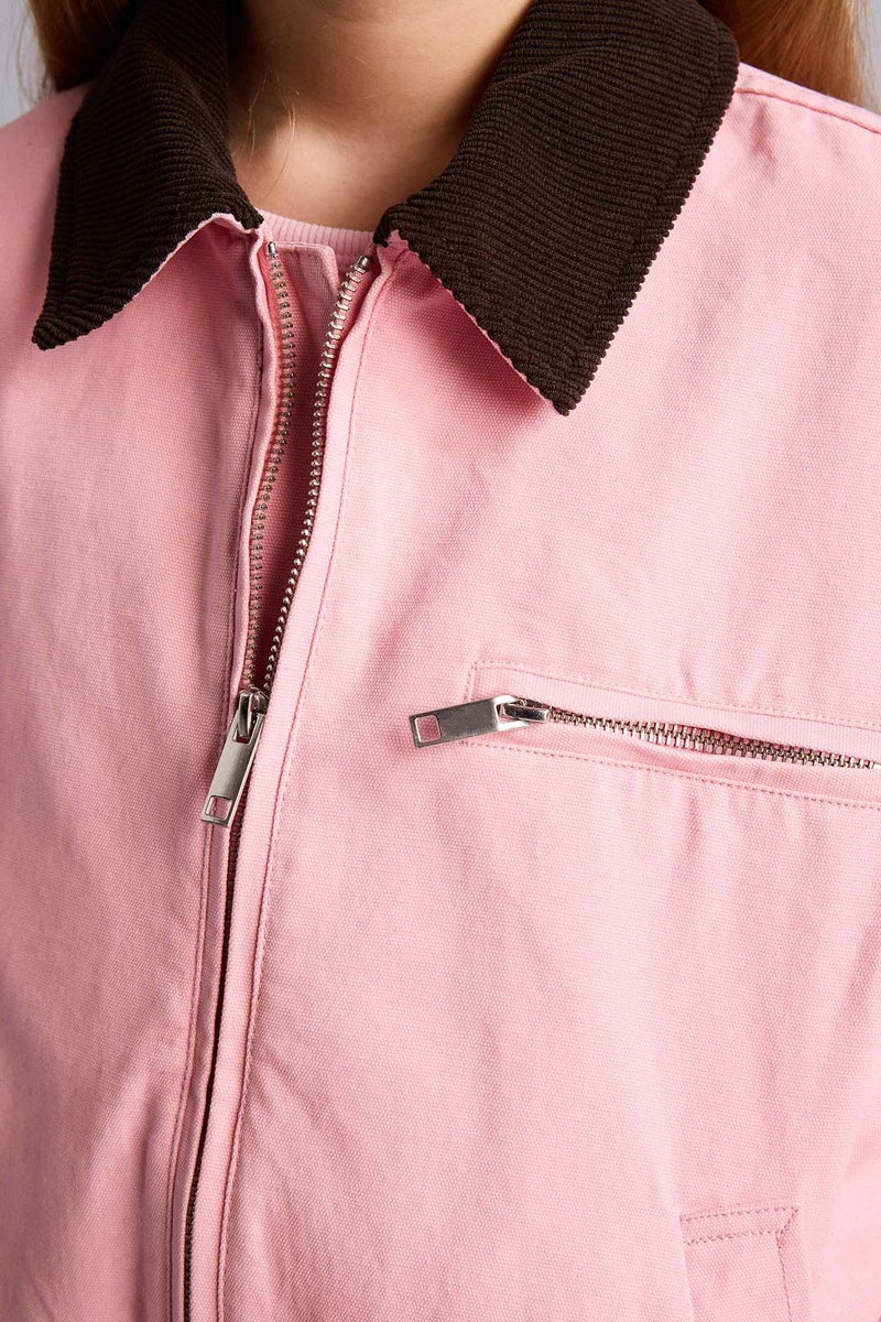 DeFacto Pink Girl Girl Puffer Jacket Casual - Image 4